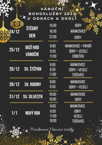 Vánoce 2025 Odry a okolí
